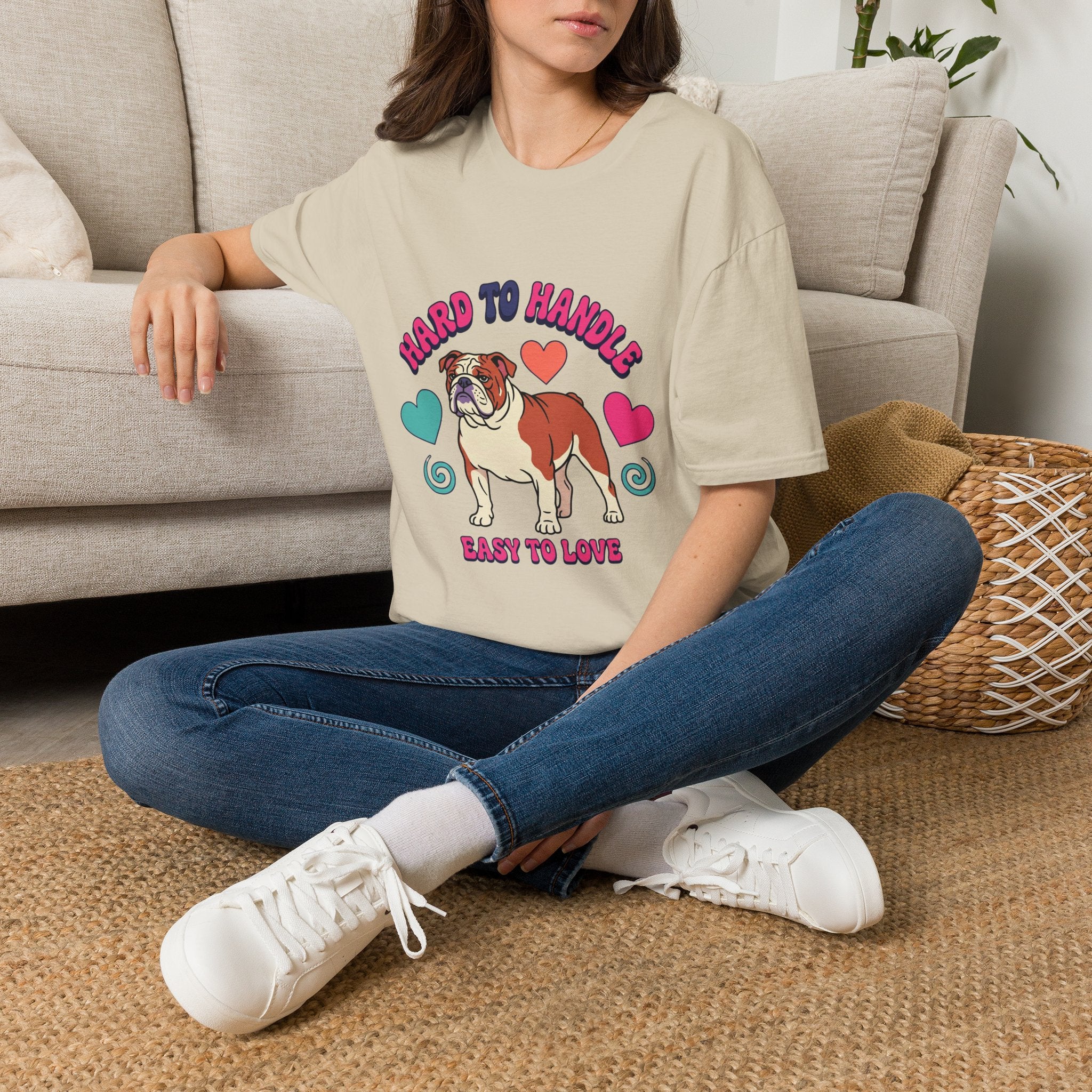 Bulldog "Hard to Handle, Easy to Love" T-Shirt