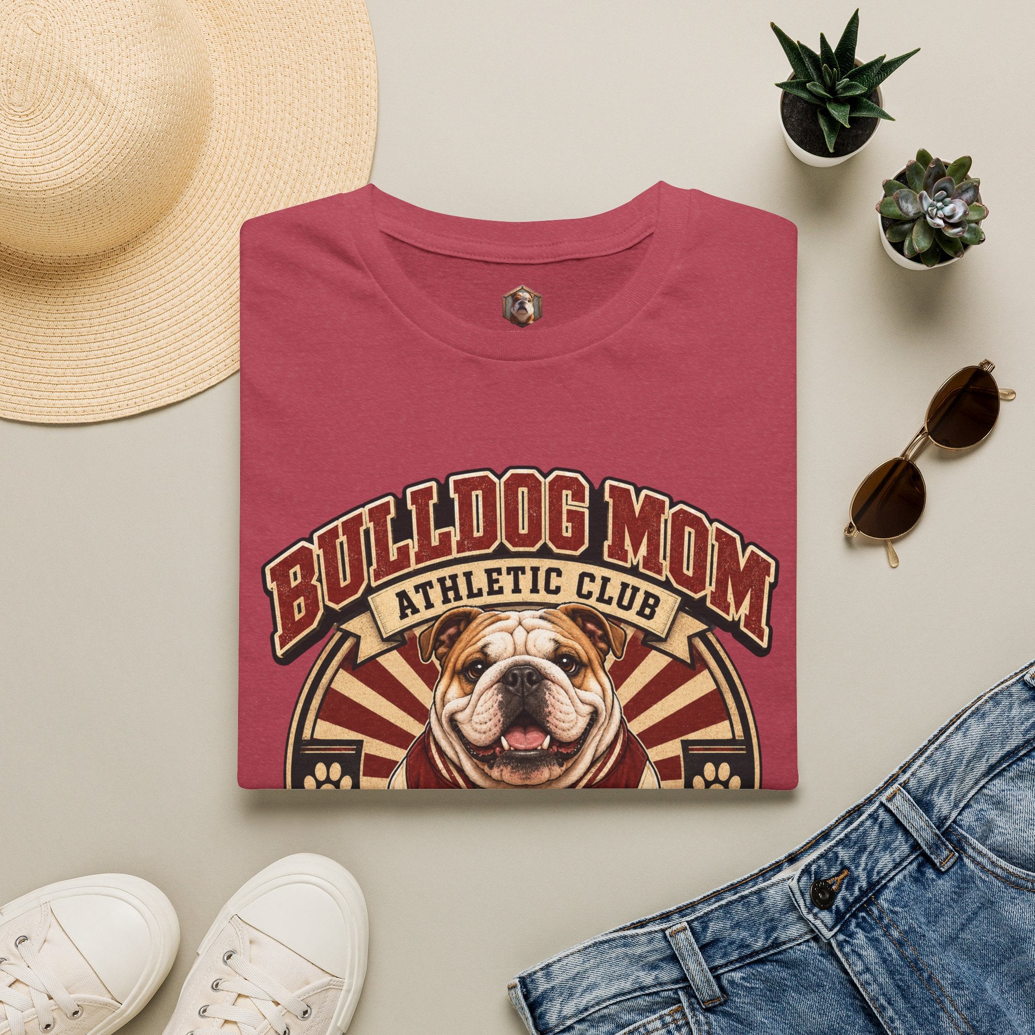 Bulldog Mom Athletic T-Shirt