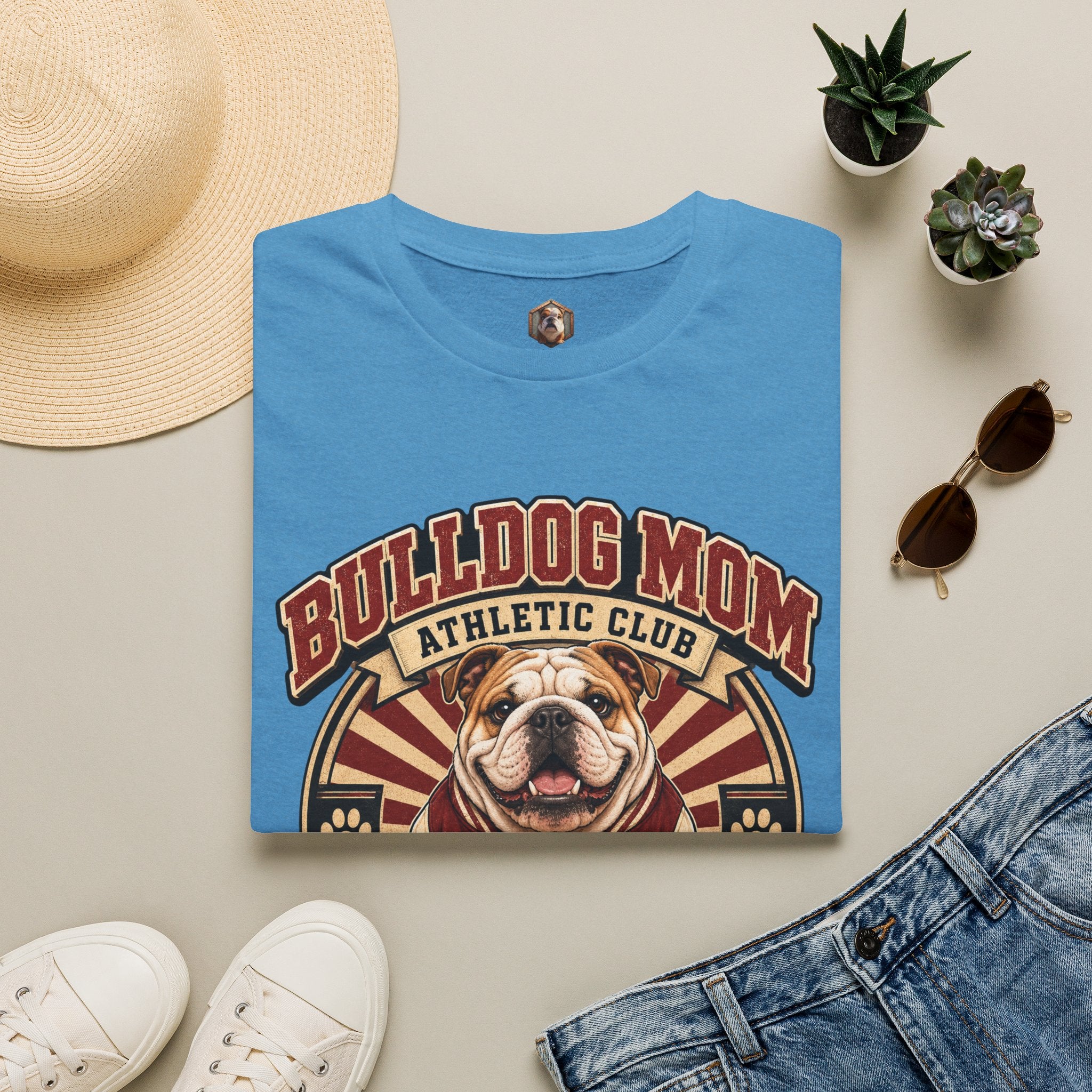 Bulldog Mom Athletic T-Shirt