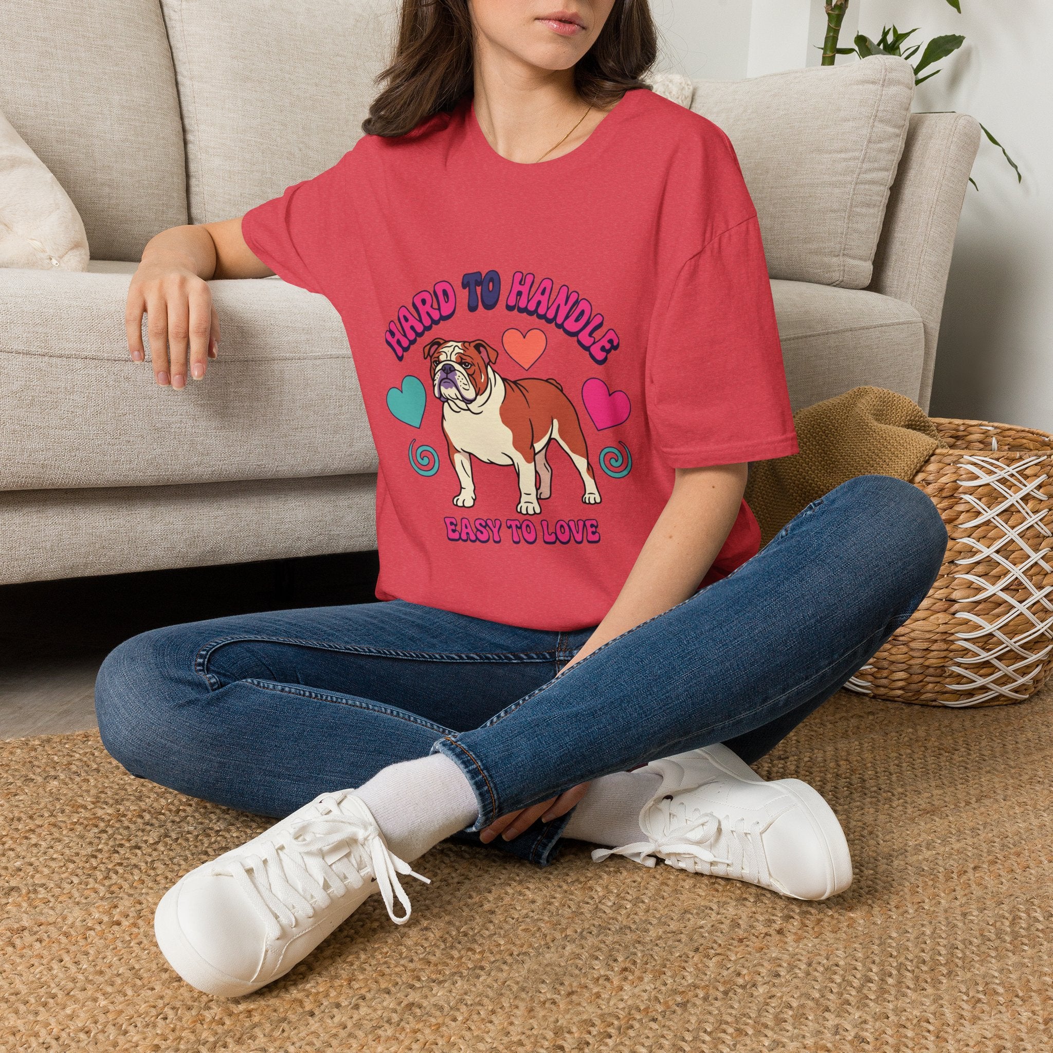 Bulldog "Hard to Handle, Easy to Love" T-Shirt