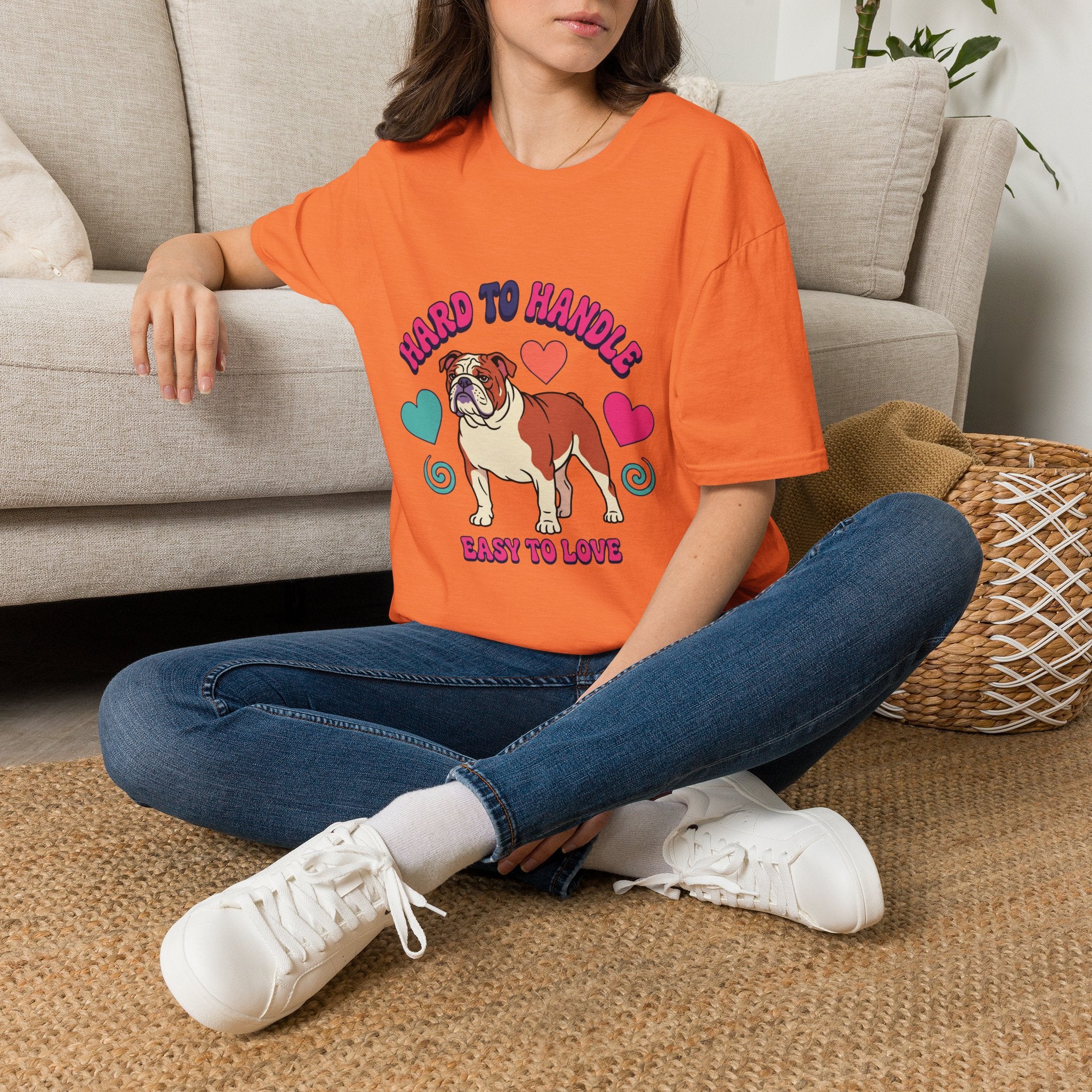 Bulldog "Hard to Handle, Easy to Love" T-Shirt