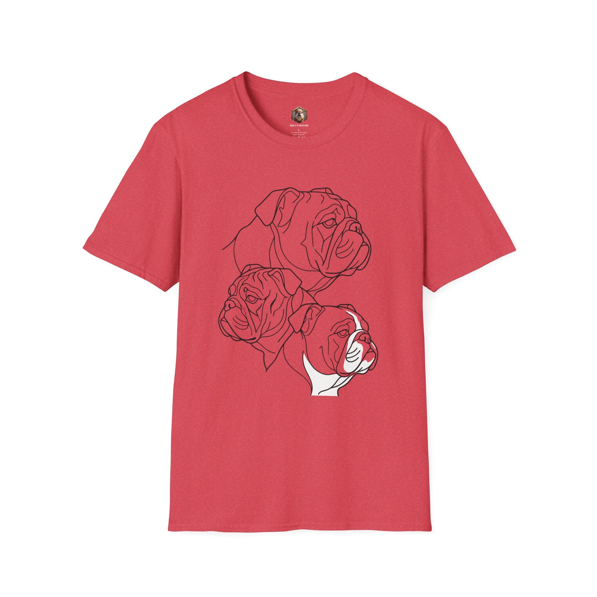 Bulldog Line Art T‑Shirt