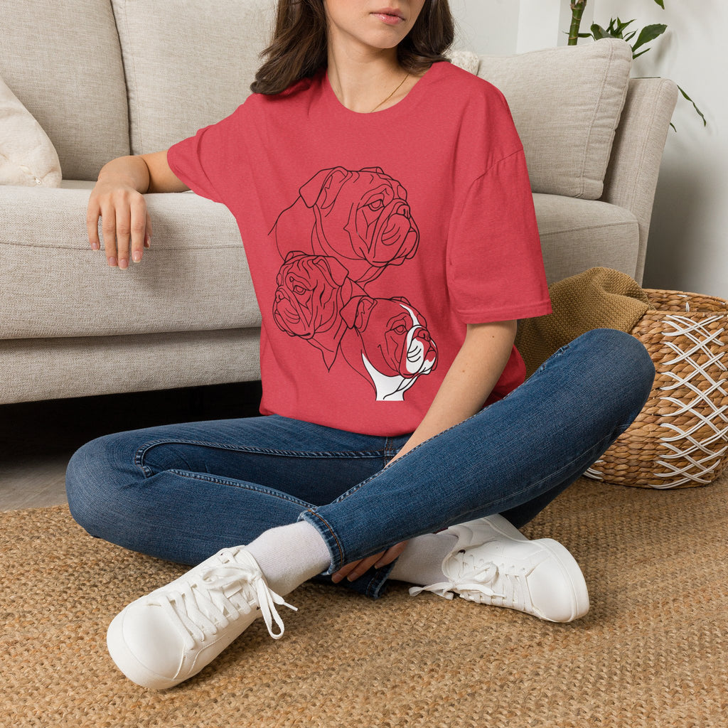 Bulldog Line Art T‑Shirt