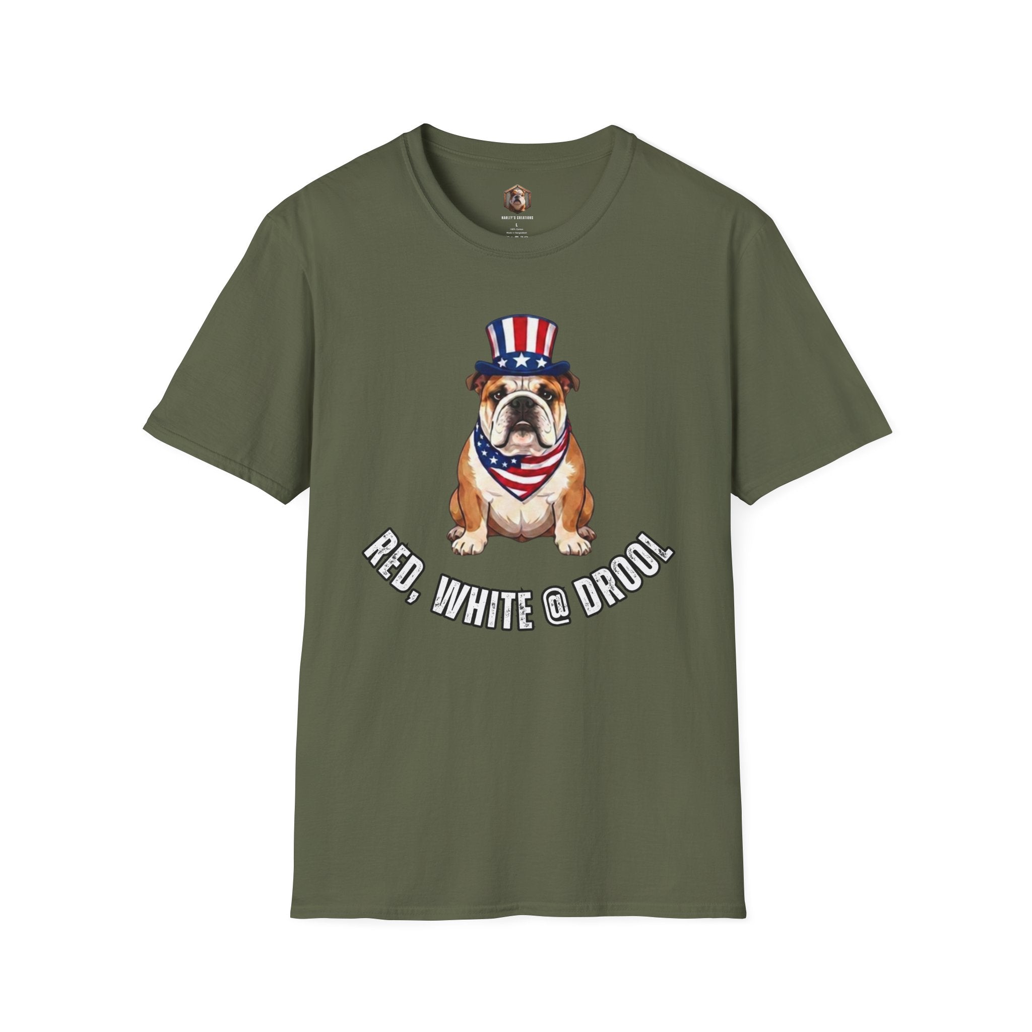 Red, White & Bulldog  T-Shirt