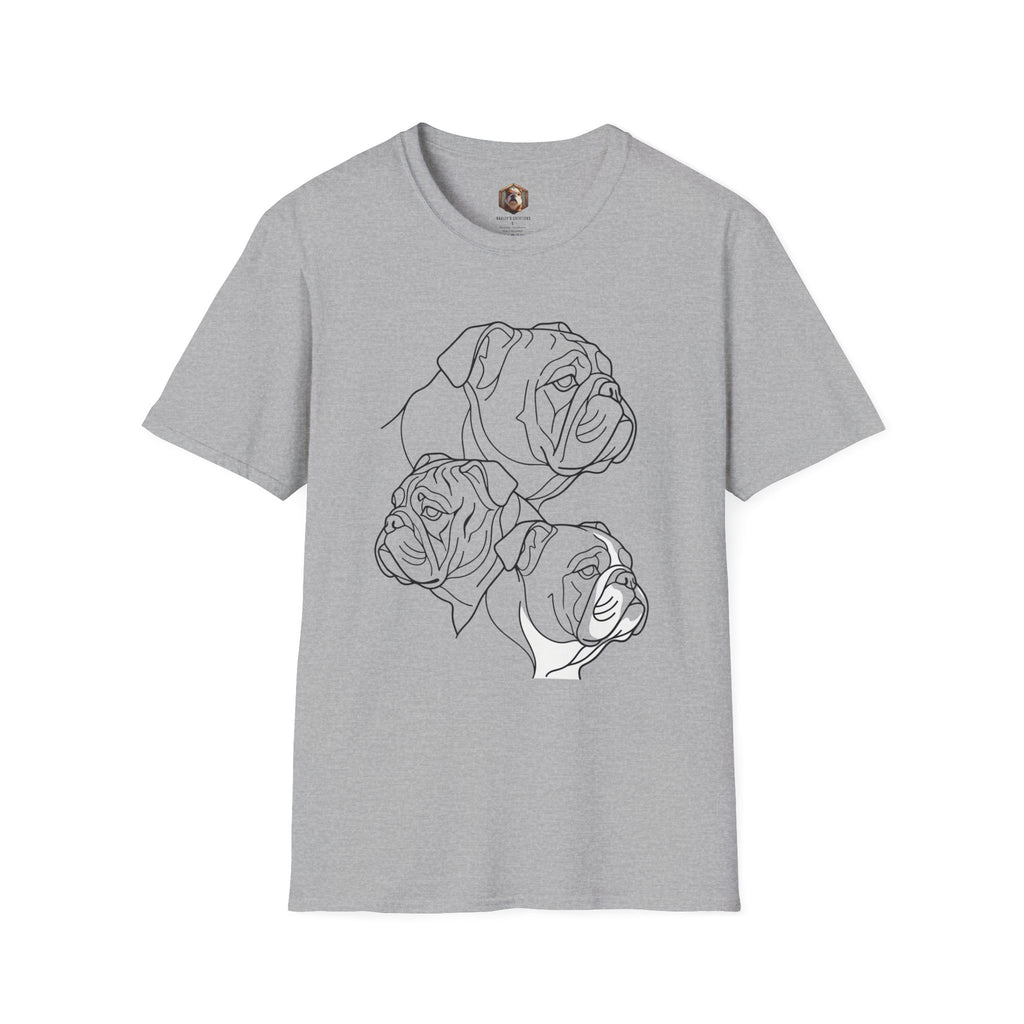 Bulldog Line Art T‑Shirt